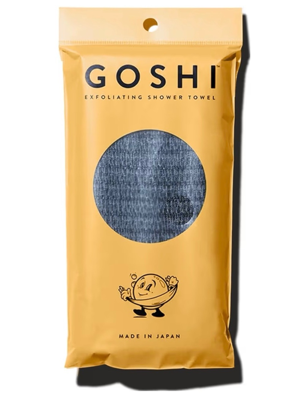 GOSHI Exfoliating Shower Towel - Gray Blue